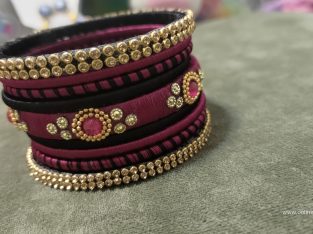 Ethnic Silk Thread Bangles – One hand Fashion