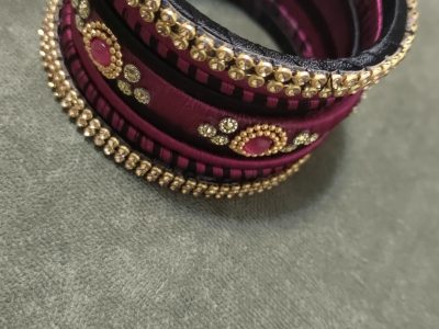 Ethnic Silk Thread Bangles – One hand Fashion