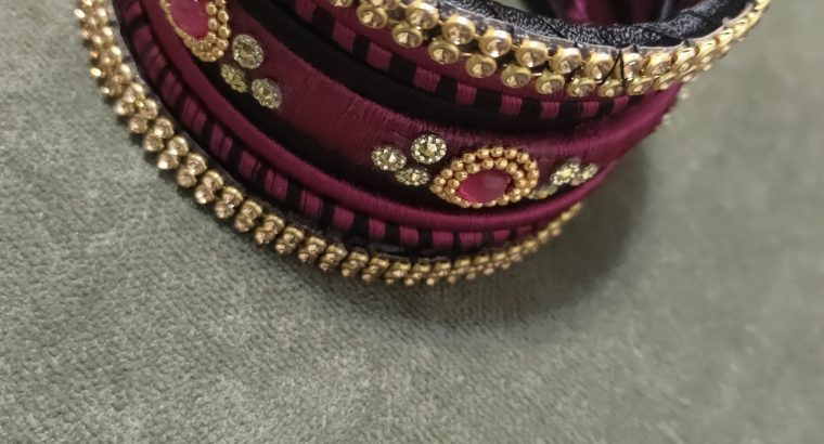Ethnic Silk Thread Bangles – One hand Fashion