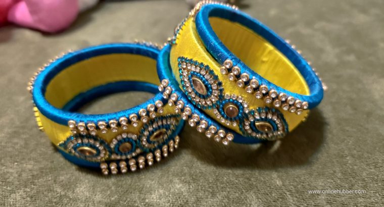 Ethnic Latest Silk Thread Handmade Bangles Set