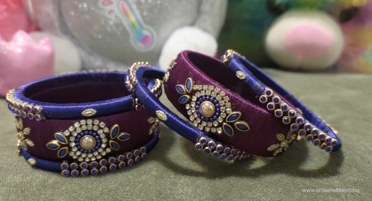 Ethnic Latest Silk Thread Handmade Bangles Set