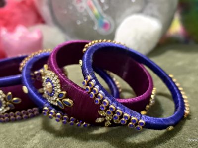 Ethnic Latest Silk Thread Handmade Bangles Set