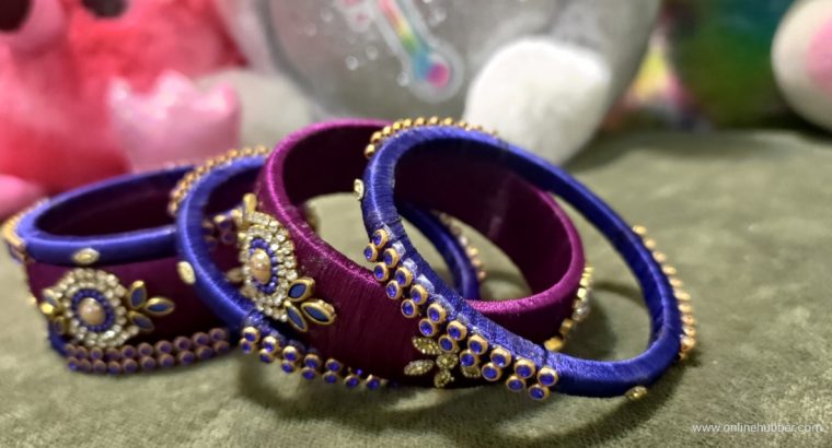 Ethnic Latest Silk Thread Handmade Bangles Set