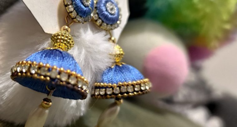 Ethnic Latest Silk Thread Handmade Earrings